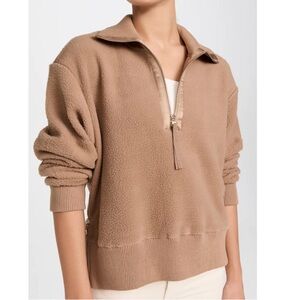 NWOT Varley Roselle Half Zip Fleece Chantarelle Pullover Sweatshirt SZ XL